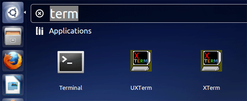Ubuntu Search Box, Terminal